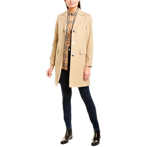 Burberry Press-stud Detail Cotton Gabardine Coat - Picture 2 of 8
